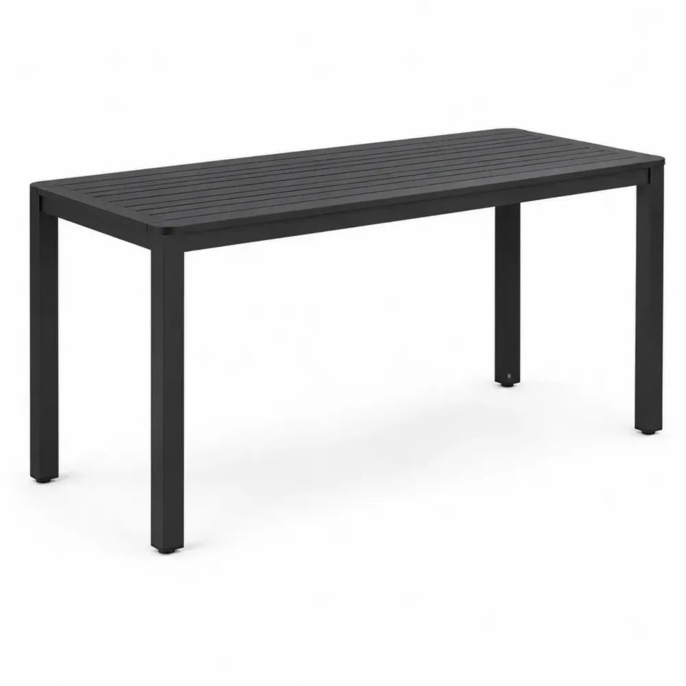 Gartentisch Aluminium Schwarz 150x90x75 cm