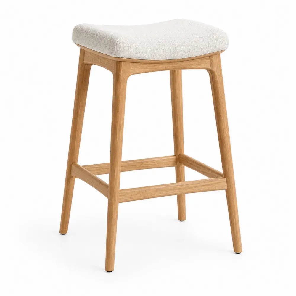 Barhocker Eichenholz mit Polsterung aus Polyester 75cm